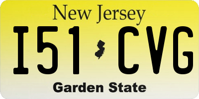 NJ license plate I51CVG