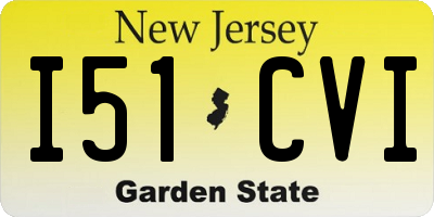 NJ license plate I51CVI