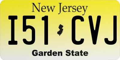 NJ license plate I51CVJ