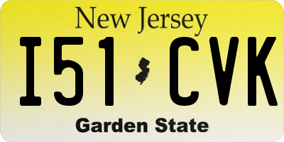 NJ license plate I51CVK