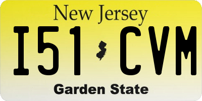 NJ license plate I51CVM