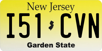 NJ license plate I51CVN