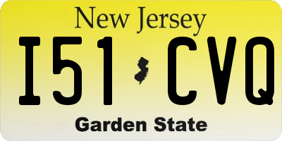 NJ license plate I51CVQ