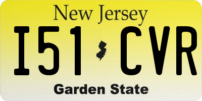 NJ license plate I51CVR