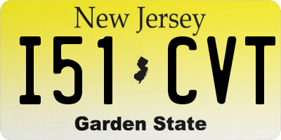 NJ license plate I51CVT