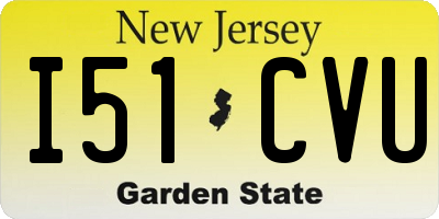 NJ license plate I51CVU