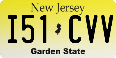 NJ license plate I51CVV