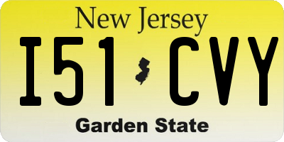 NJ license plate I51CVY