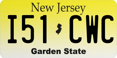 NJ license plate I51CWC