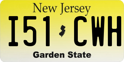 NJ license plate I51CWH