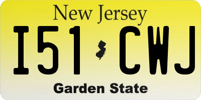 NJ license plate I51CWJ