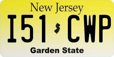 NJ license plate I51CWP