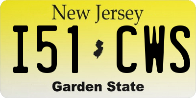 NJ license plate I51CWS