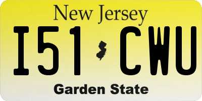 NJ license plate I51CWU