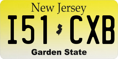 NJ license plate I51CXB