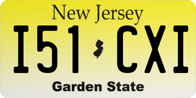 NJ license plate I51CXI