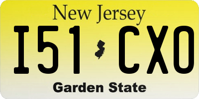 NJ license plate I51CXO