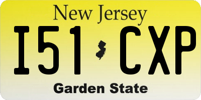 NJ license plate I51CXP