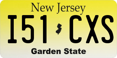 NJ license plate I51CXS