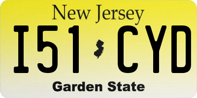 NJ license plate I51CYD