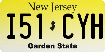 NJ license plate I51CYH