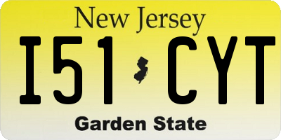 NJ license plate I51CYT