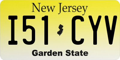 NJ license plate I51CYV