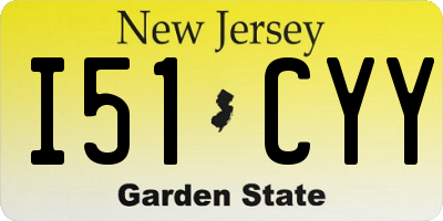 NJ license plate I51CYY