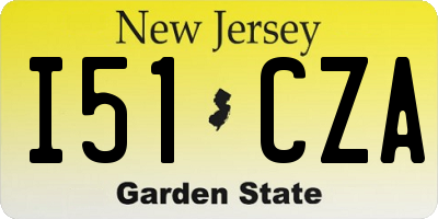 NJ license plate I51CZA