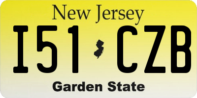 NJ license plate I51CZB
