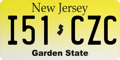 NJ license plate I51CZC