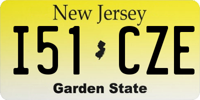 NJ license plate I51CZE