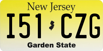 NJ license plate I51CZG