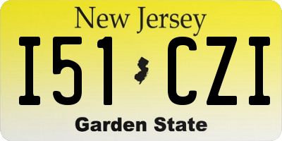 NJ license plate I51CZI