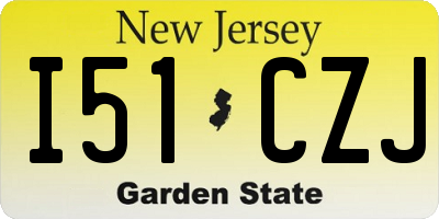 NJ license plate I51CZJ