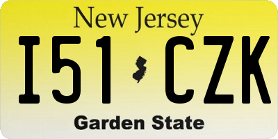 NJ license plate I51CZK