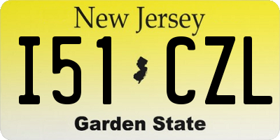NJ license plate I51CZL