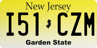 NJ license plate I51CZM