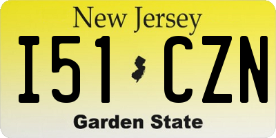 NJ license plate I51CZN