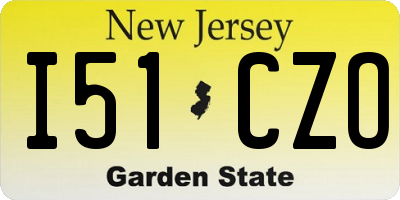 NJ license plate I51CZO
