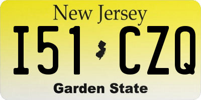 NJ license plate I51CZQ