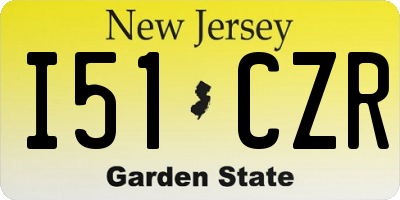 NJ license plate I51CZR
