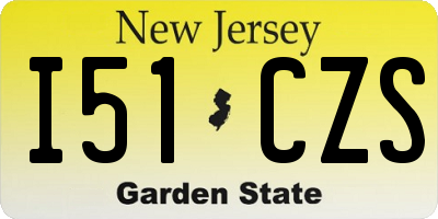 NJ license plate I51CZS