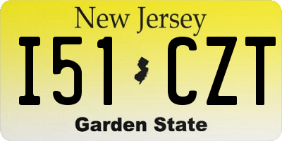 NJ license plate I51CZT