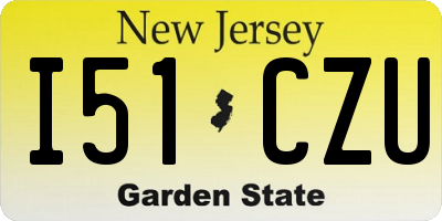 NJ license plate I51CZU