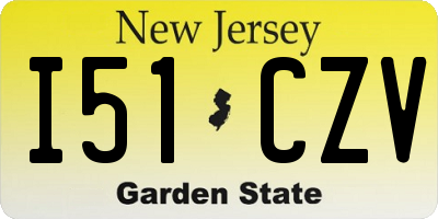 NJ license plate I51CZV