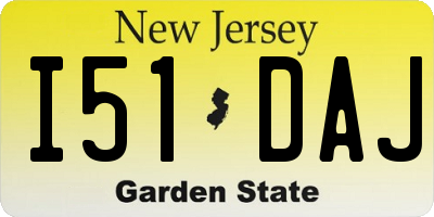 NJ license plate I51DAJ
