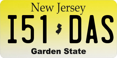 NJ license plate I51DAS