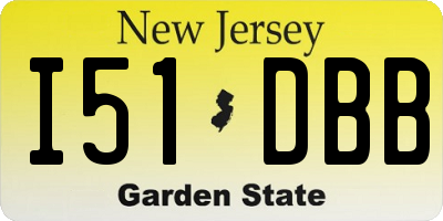 NJ license plate I51DBB