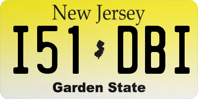 NJ license plate I51DBI